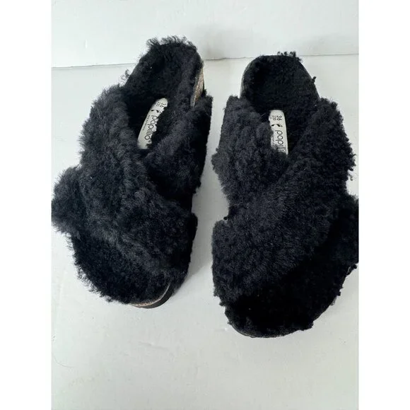 Birkenstock Papillio Daytona Shearling Black Sandal EU 36 US 5 Narrow - Picture 2 of 6